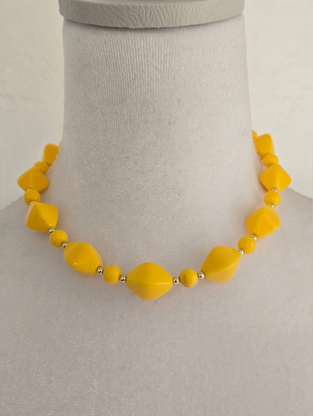 Yellow Beaded Women's Necklace